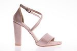 Sandale dama elegante piele naturala A 2-41 roz pudra