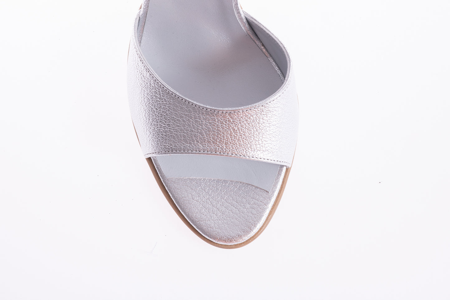 Elegant women's sandals made of genuine leather ANTONIO 721 silver