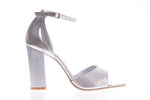 Sandale dama elegante piele naturala 721 argintiu