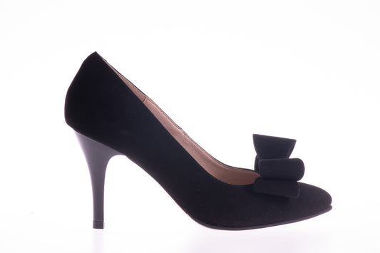 Pantofi dama eleganti piele naturala ANTONIO T299-1 negru velur