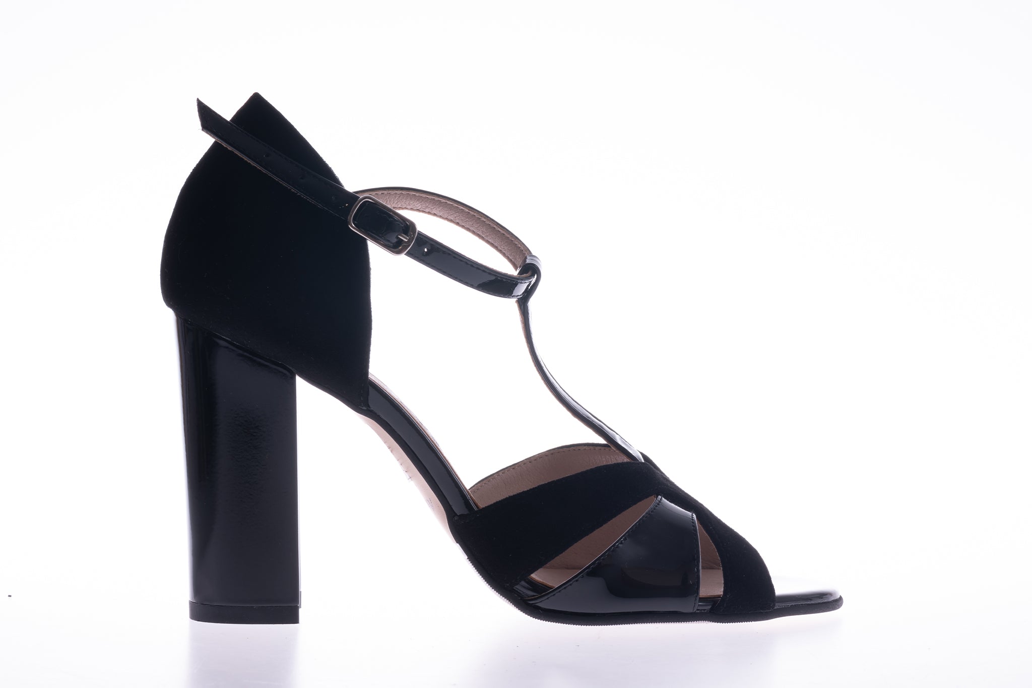 Sandale dama elegante piele naturala 910 negru velur