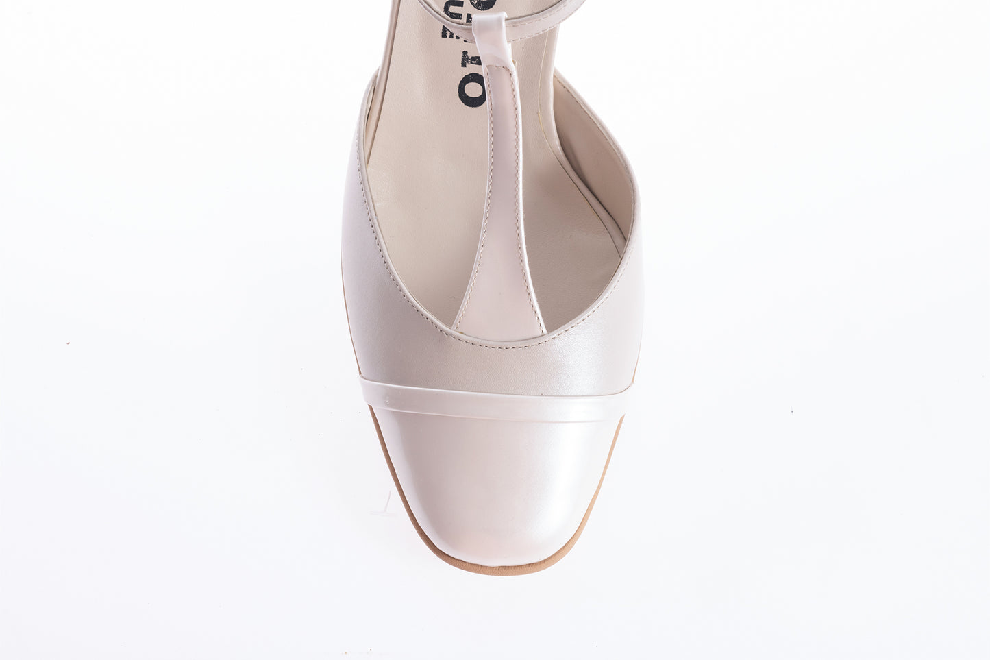 Pantofi dama eleganti piele naturala ANTONIO 7337 bej box lac