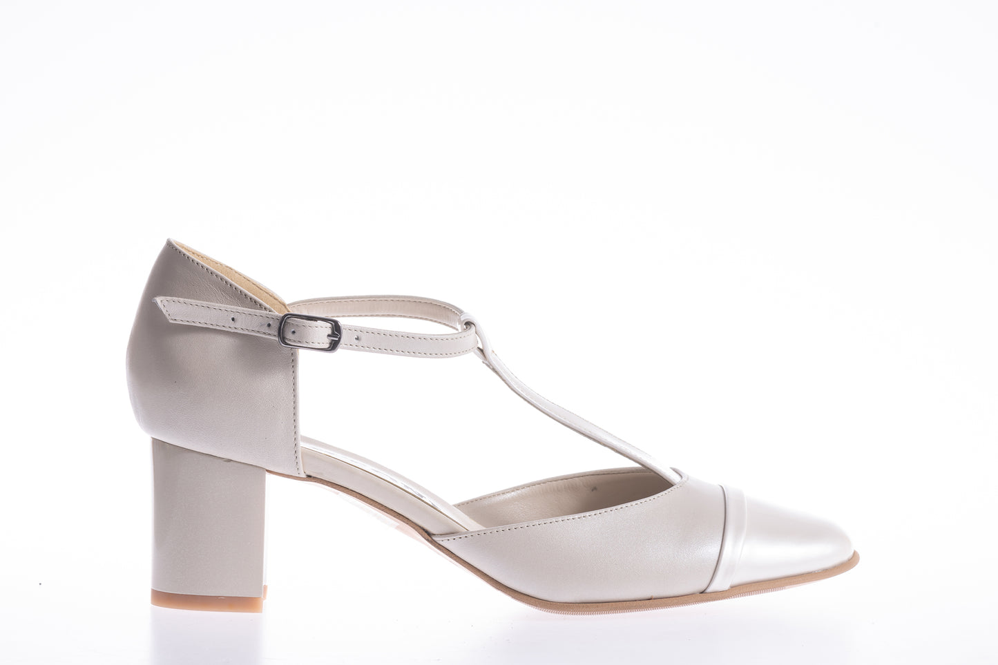 Pantofi dama eleganti piele naturala ANTONIO 7337 bej box lac