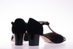 Pantofi dama eleganti piele naturala ANTONIO 7337 negru velur lac