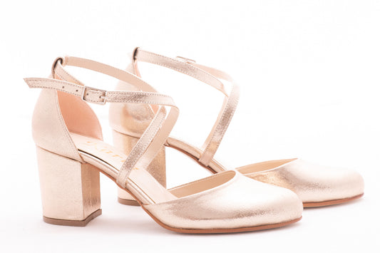Pantofi dama Karin 81 auriu sclipici